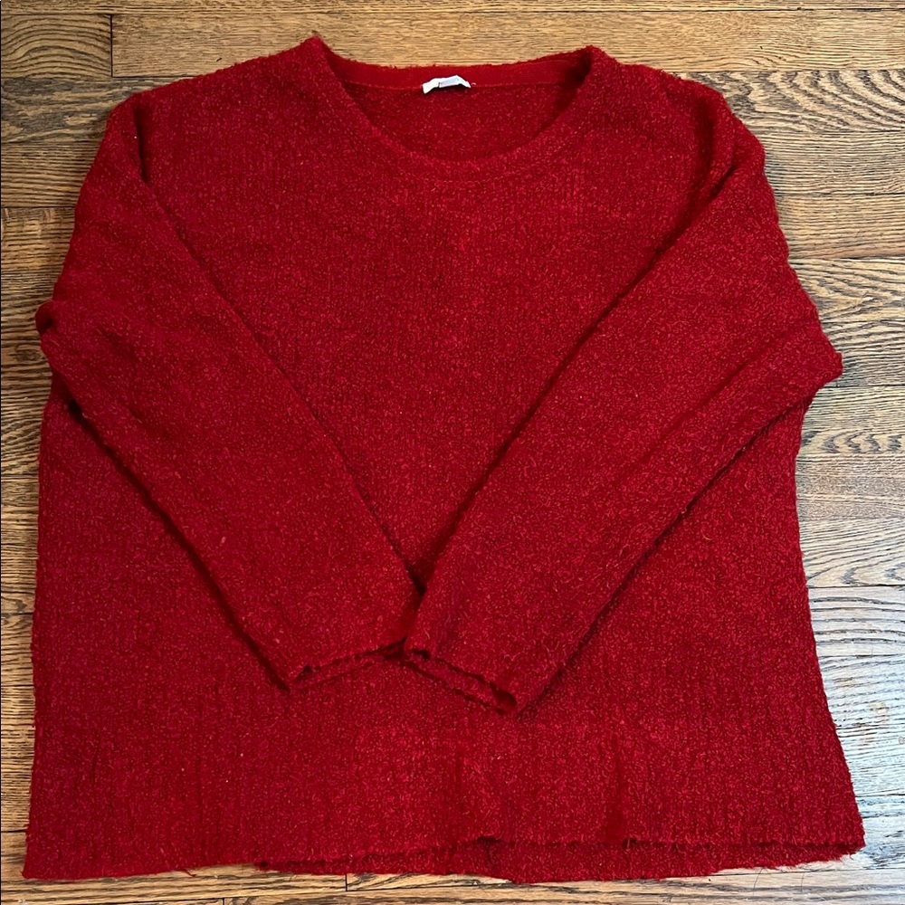 J. Jill Vibrant Red Crew Neck Sweater